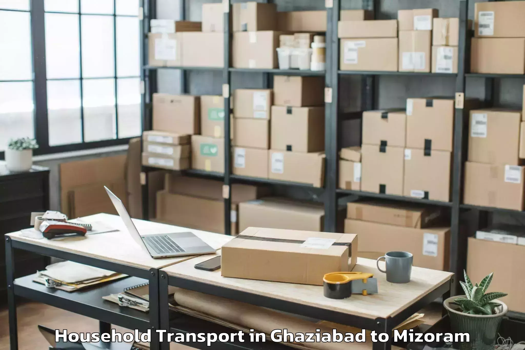 Expert Ghaziabad to Zawlnuam Household Transport